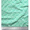 thumbnail image 1 of Soimoi Green Rayon Crepe Fabric Heart,Candies & Santa Face Christmas Decor Fabric Printed Yard 46 Inch Wide, 1 of 3