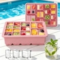 thumbnail image 4 of Bandeja de silicona para cubitos de hielo de 13 compartimentos con molde flexible de varios tamaños – Antiadherente y apta para alimentos, ideal para el hogar, bares y cócteles., 4 of 6