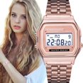 thumbnail image 2 of Relojes electrónicos LED luminosos con correa de malla de acero inoxidable ultrafina para mujer Gao Jiahui unisex, 2 of 2