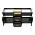 thumbnail image 5 of Ariel Hamlet 66 Inch Double Sink Base Cabinet In Black, 5 of 9