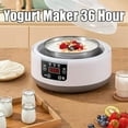 thumbnail image 2 of Bamboohart Yogurt Maker 36 Hour  36 hour yogurt maker with temperature control and timer  1.2L Stainless Steel Automatic Yogurt Maker Machine with Time Control and LCD Display for Home Us, 2 of 7