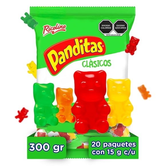 Gomitas Ricolino Panditas clásicos mini 300 g