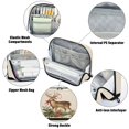 thumbnail image 4 of Standing Pencil Case with Base Large Capacity Stationery Pouch Pen Bag with Zipper for Women Men Christmas Deer with Greenery, 4 of 7