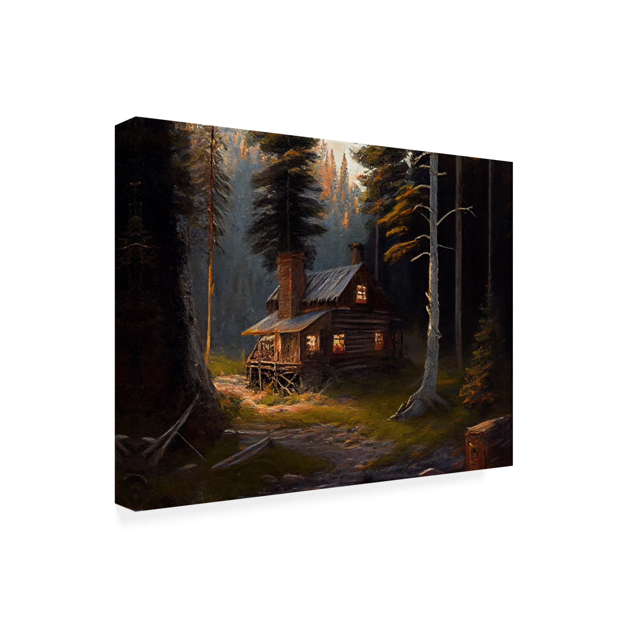Canvas Wall Art - Sasha 'Cabin V' Wall Art for Living Room, Bedroom, or Office Décor by Trademark Fine Art - 24 x 18 Inches