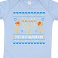 thumbnail image 4 of Inktastic My 1st Hanukkah Sweater Style Design Menorah and Dreidels Boys or Girls Baby Bodysuit, 4 of 5