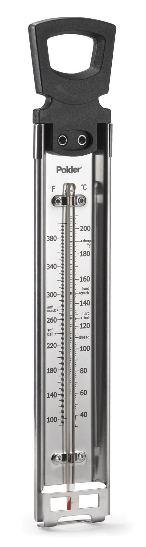Polder Candy/Jelly/Deep Fry Thermometer Stainless Steel with Pot Clip