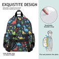 thumbnail image 5 of Cartoon Dinosaurs Flowers Hearts Palm Trees Cute School Backpack Bag for School with Padded Back and Adjustable Shoulder Straps 15.25"x11.5"x5.25", 5 of 5