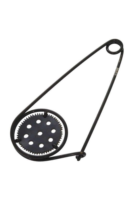 Pre-Owned Loewe Meccano Pin Metal Leather Black Brooch Accessory 0646 LOEWE