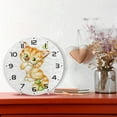 thumbnail image 6 of Dreamtimes Cute Kitten Cat Butterfly Wall Clock, 10 Inch Silent Non Ticking Round Clock Oil Painting Clock Easy to Read Clock for Living Room Bedroom Bathroom Home Decor, 6 of 7