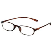 Calabria 718 Flexie Oval Reading Glasses +1.00 Tortoise Men/Women Bendable One Power Readers Flexible Durable TR90 Frame