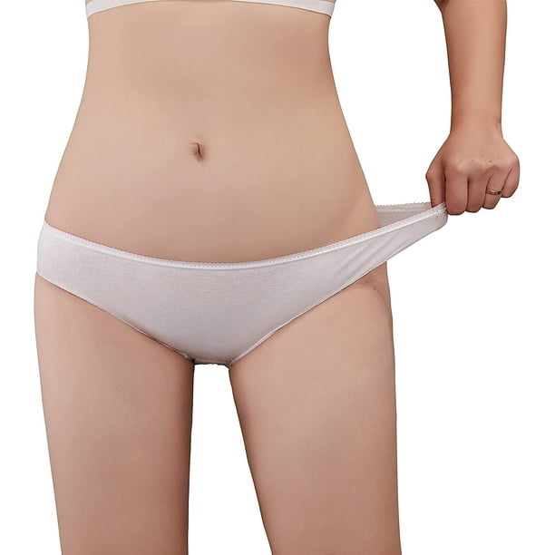 30Pcs Disposable Underwear Women 100% Cotton Briefs Panties For