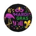 thumbnail image 2 of Gaeub Mardi Gras with Flamingo 14-17in Tire Cover, Spare Tire Cover, for Camper Caravan, Trailer, Car, Truck, SUV, Jeep - 14 inch, 2 of 9