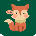 thumbnail image 4 of Inktastic Cute Fox Hello Boys or Girls Baby Bib, 4 of 4