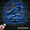thumbnail image 3 of Craftnamesign Custom Pigeon Peace Bird Metal LED Light, Custom Dove Pet Homing Bird Name Sign, 3 of 5