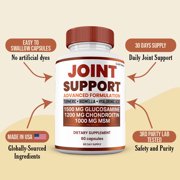 Joint Support Capsules, Joint Support Supplement All-Natural Pills Maximum Strength, 30 Day Supply per Bottle (3 Pack)