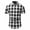 White, variant on Fengqque Men's Short Sleeve Shirts Summer Plaid Shirt Short Sleeve Shirt Lapel Top