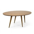 thumbnail image 5 of Herval 74" x 43" Oval 6 Seats Modern Solid Wood Dining Table in Oak, 5 of 12