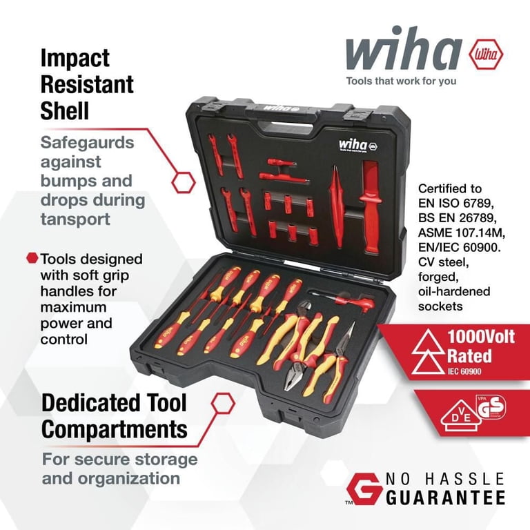 Wiha Tools 91890 Insulated Vde Hybrid EV 26 Piece Driver Screw