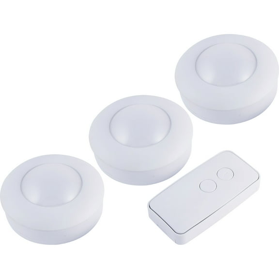 Energizer Remote Controlled Wireless Puck Lights, 3-Pack, 38918
