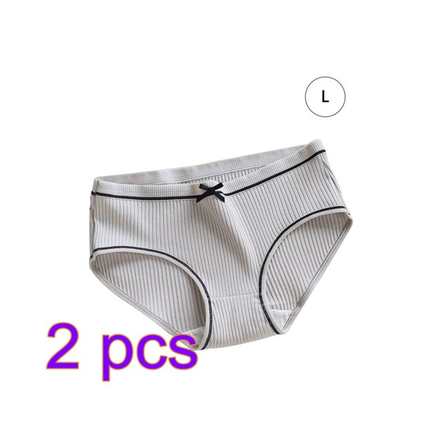 Ropa interior sexy elástica para mujer, bragas de algodón para niña, bragas transpirables para absorber la humedad, ropa interior diaria kenally AP000432-07*2