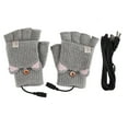 thumbnail image 2 of Guantes Con Calefaccio USB, Chip Calfactor, Diseño de Medio Dedo, Enchufe USB, Calefacción Uniforme, Adecuados para Trabajo de Oficina, Esquí, Ciclismo, Senderismo, Aventuras, Aventuras, 2 of 7
