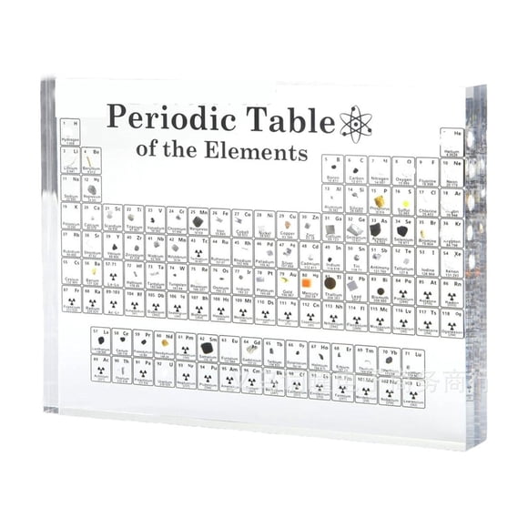 Periodic Table With Real Inside 83 Kinds Of Real & Acrylic Display Stand For Science Lovers Students Chemistry Tools And Crafts Decoration