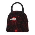 thumbnail image 1 of Balery Red Spider On The Web Bolsa de Almuerzo para Mujeres, Caja de Almuerzo, Bolsa de Almuerzo Pequeña Impermeable, Tote de Almuerzo Reutilizable con Gran Capacidad, 1 of 6