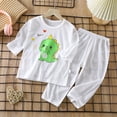 thumbnail image 4 of Ulanda Cotton 2 Piece Pajamas Boys Long Sleeve Sets Toddler Boys Pjs Kids Sleepwear Sets (Green, 7-8 Years), 4 of 4