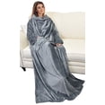 thumbnail image 1 of Catalonia Wearable Blanket with Sleeves and Pocket, Soft Fleece Mink Micro Plush Wrap Throws Blanket Robe for Women and Men 73” x 51”, 1 of 4