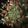 thumbnail image 1 of Adorno navideño de estrella de copo de nieve pequeño, tejido a mano | Decoración navideña tejida duradera de 12 cm | Regalo para colgar en la pared, ideal para decorar chimeneas, puertas y ventanas, 1 of 5