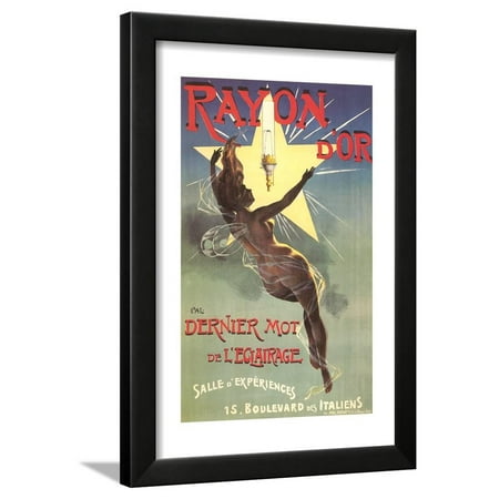 Rayon Wall Lighting - Ad for Rayon D'Or Lighting Framed Print Wall Art