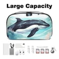 thumbnail image 3 of Whale Hard Drive Bags Travel Case Charging Cord Organizer - Oxford Cloth Waterproof Electronics Digital Accessories Pouch with Organizer Charger Station - 5.9x9.44x3.14 in, 3 of 6