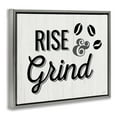 thumbnail image 4 of Stupell Industries Rise & Grind Coffee Beans Food & Beverage Painting Gray Floater Framed Canvas Art Print Wall Art, 21 x 17, 4 of 10