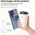 thumbnail image 6 of Phone Case for Samsung Galaxy S23 Ultra 5G Wallet Cover with Screen Protector Slim Ring Stand Credit Card Holder Magnetic Leather Cell Accessories S23Ultra 23S S 23 23Ultra 6.8 inch Women Men Blue, 6 of 7