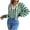 Green, variant on Fesfesfes Women Sweater Fall Winter Long Sleeve Stripe Contrasting Lantern Sleeve V-Neck Sweater Tops Clothes Sale