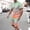 A_ Orange, variant on Mens Short Sets 2 Piece Outfits Causal Gradient Color Tracksuit Sweatshirt and Drawstring Shorts Set for Men Suits Pink 4