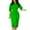 Green, variant on Oksale Work Dresses for Women 3/4 Sleeve Midi Dress Ruched Pencil Dresses Casual Crewneck Sheath Dress Comfortable Soft Business Dresses White S