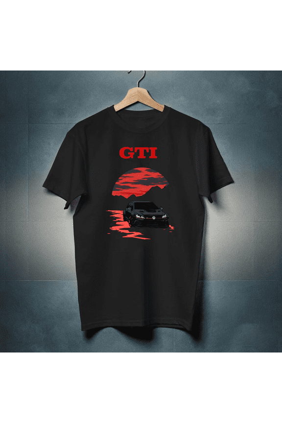 Peak Performance Volkswagen GTI Mountain Black Car VW Golf Comfort Color T-Shirt Unisex, up to 4XL