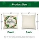 thumbnail image 4 of Fundas de almohada navideñas, fundas de almohada de lino de 18 x 18 pulgadas, decoraciones navideñas para sofá cama, sofá, decoración verde para el hogar, juego de 4, 4 of 4