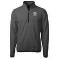 thumbnail image 2 of Men's Cutter & Buck  Gray Texas A&M Aggies Alumni Logo Cascade Eco Sherpa Fleece Quarter-Zip Pullover Jacket, 2 of 3