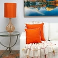 thumbnail image 2 of Parkland Collection Transitional Solid Orange Square 20" x 20" Pillow, 2 of 8