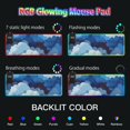 thumbnail image 5 of Cascading Blue Clouds Wireless Charging RGB Gaming Mouse Pad Large Keyboard Mat Rubber Base 13 Light Modes, 5 of 6