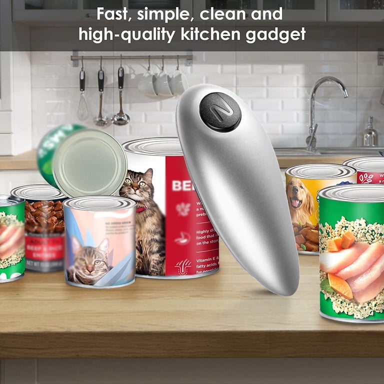 Can Opener Electric One Touch Electric Can Opener - Hands Free Battery Operated With Smooth Edge For Seniors & Arthritis Kitchen Mama Auto Electric Can Opener