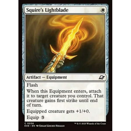 MtG Edge of Eternities Common Squire's Lightblade #36