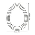 thumbnail image 2 of Metal Egg Shaped Wire Wreath DIY Decoration Accessories Durable for Creating Wreaths, 2 of 5