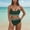 Green, variant on YHAJDS Womens Swimwear Solid Color Padded Bandage 2 Piece Swimsuit With Adjustable Side