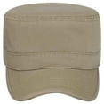 thumbnail image 2 of OTTO CAP Military Hat. Garment Washed Superior Cotton Twill Binding Trim Visor. 100% Cotton - Unstructured Soft Crown, Khaki, 2 of 3