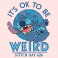 thumbnail image 2 of Toddler's Lilo & Stitch It’s Ok to Be Weird Motto  Graphic Tee Light Pink 3T, 2 of 3