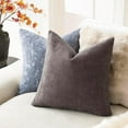 thumbnail image 2 of SUSIELADY Pack of 2 Decorative Throw Pillow Covers, 20x20 Inch, Soft Textured Square Cushion Covers with Zipper for Sofa, Couch, Bed, Living Room, Farmhouse, Cozy Accent Pillows, Charcoal, 2 of 7