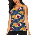 thumbnail image 2 of Picia Burning Rugby Balls Pattern Women's Workout Tank Top,Breathable Activewear,Slim Fit Athletic Top,Versatile Workout Moisture-wicking top-Small, 2 of 9